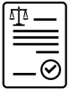 l'immagine illustra un foglio con il simbolo della bilancia ad indicare che si tratta di documenti normativi